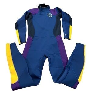 Rip Curl Blue and Yellow Wetsuit